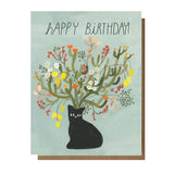 'Happy Birthday' Black Cat - Greeting Card