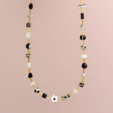 Black and White Beaded Necklace