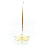 'Dimple' Glass Incense Holder - Yellow