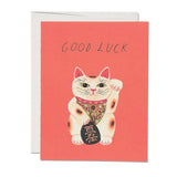 'Good Luck' Kitty - Greeting Card