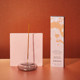 'Dimple' Glass Incense Holder - Grey