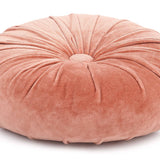 Mini Velvet Round Handmade Pillow - Blush Pink