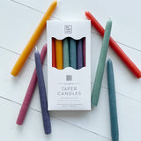 Rainbow Taper Candles (Set of 6)