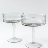 Handblown Hammered Coupe Cocktail Glass (Set of 2)