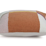 Geometric Accent Pillow - White & Brown