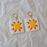 Ceramic Quilt Earrings