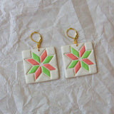 Ceramic Quilt Earrings