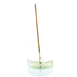 'Dimple' Glass Incense Holder - Grey