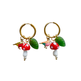 Birds and Mushrooms Earrings