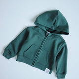 Organic Cotton Zip-Up Hoodie - Pine