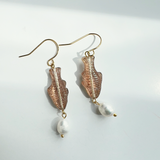 Sardine Drop Earrings - Dusty Rose