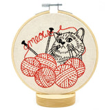 Kitten with Knitting - Complete Embroidery Kit