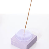 'Dimple' Glass Incense Holder - Lavender