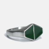 Green Duo Triangle Ring