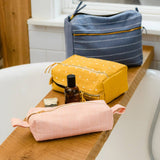 Small Grid-Stitch Toiletry Bag