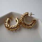 Margot Hollow Hoops - Gold