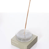 'Dimple' Glass Incense Holder - Grey