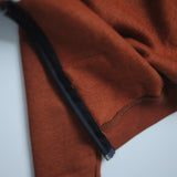 Organic Cotton Zip-Up Hoodie - Rust