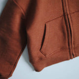 Organic Cotton Zip-Up Hoodie - Rust