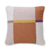 Geometric Accent Pillow - White & Brown