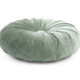 Mini Velvet Round Handmade Pillow - Sage Green