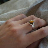 Tiger's Eye Ring - Silver