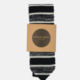 Wool Tie - Black and Marled Grey