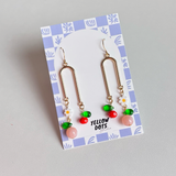 Orange Branch Earrings