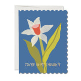 'You're in My Thoughts' Daffodil - Greeting Card