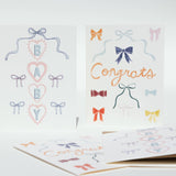 'Congrats' Rainbow Bows - Greeting Card