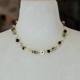 Black and White Beaded Necklace