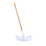 'Dimple' Glass Incense Holder - Lavender